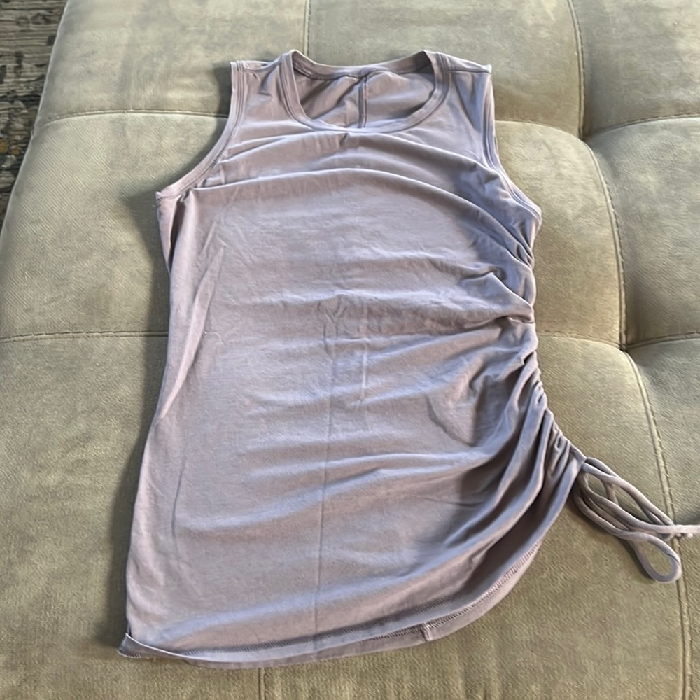 Lululemon Cotton side rouched tank size 2
